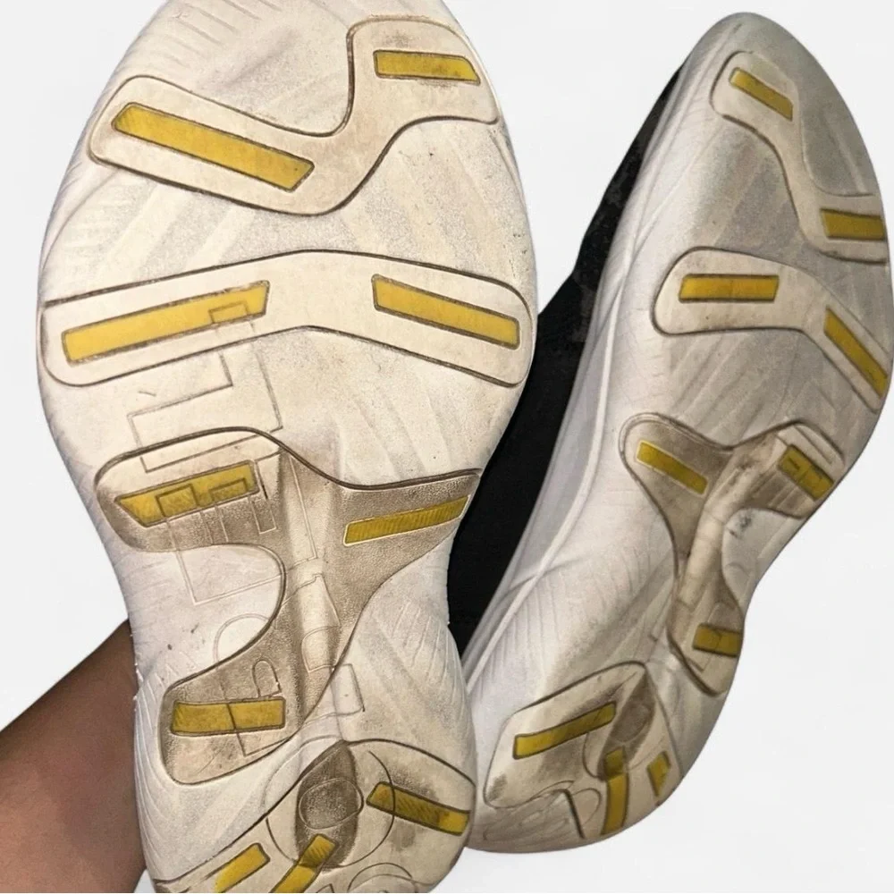 Sorel Black and Gray Sneakers with Yellow Detail